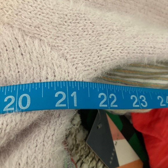 NWT Ally Mae Sweater Set Womens M Lavender Fuzzy Knit 2PC Tank‎ & Cardigan - Picture 14 of 15